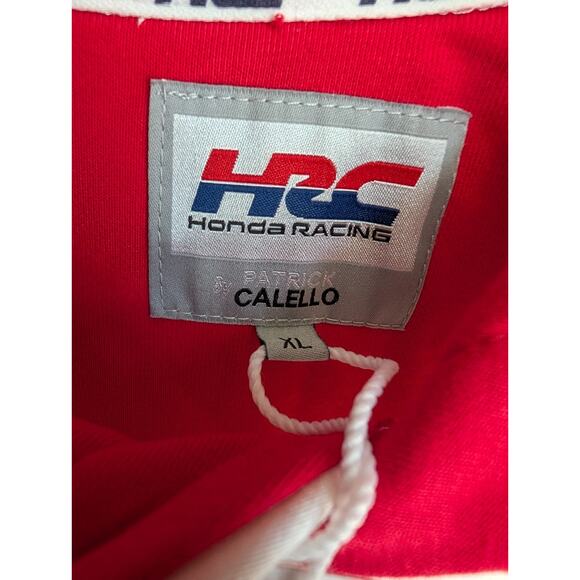 HRC Honda Racing Hoodie Mens XL White Patrick Calello Long Sleeve Drawstring NWT - Picture 3 of 4